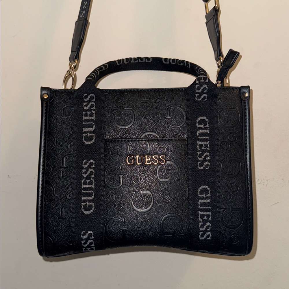 ✨GUESS Black Embossed Tote Bag✨